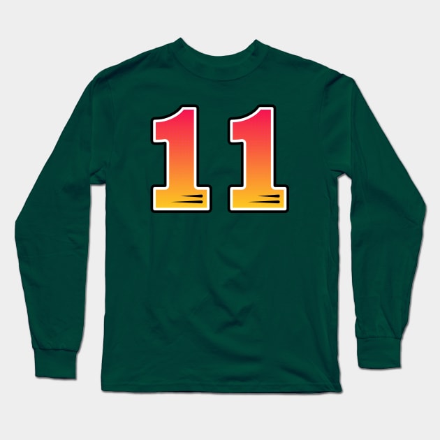 Number Eleven Long Sleeve T-Shirt by Phil Tessier